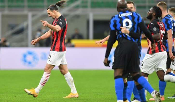 Ibrahimovic sent off as Inter grab last-gasp Coppa win